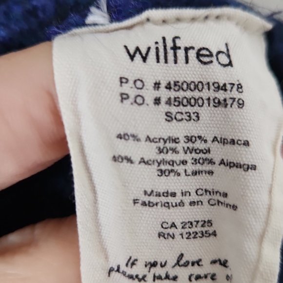 *SOLD* ARITZIA | Wilfred alpaca wool sweater cardigan button down navy sz S - Picture 5 of 5